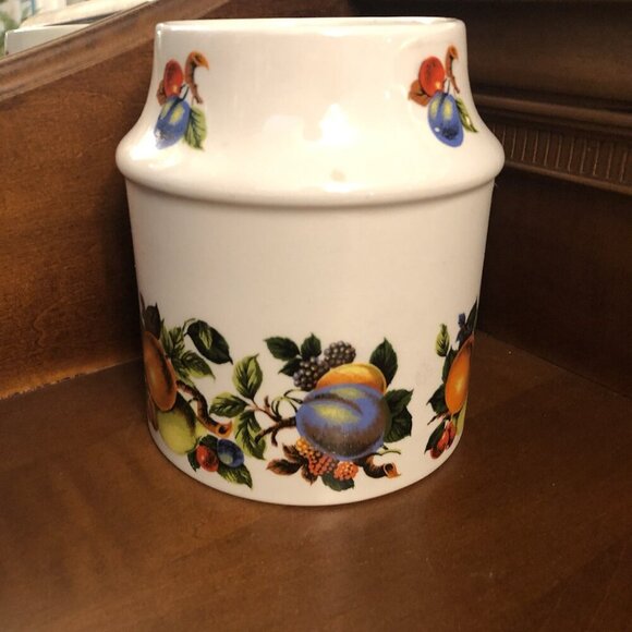 Vintage Ellgreave Genuine Ironstone Wood & Sons England Ceramic Tea Jar Fruit - Picture 4 of 10